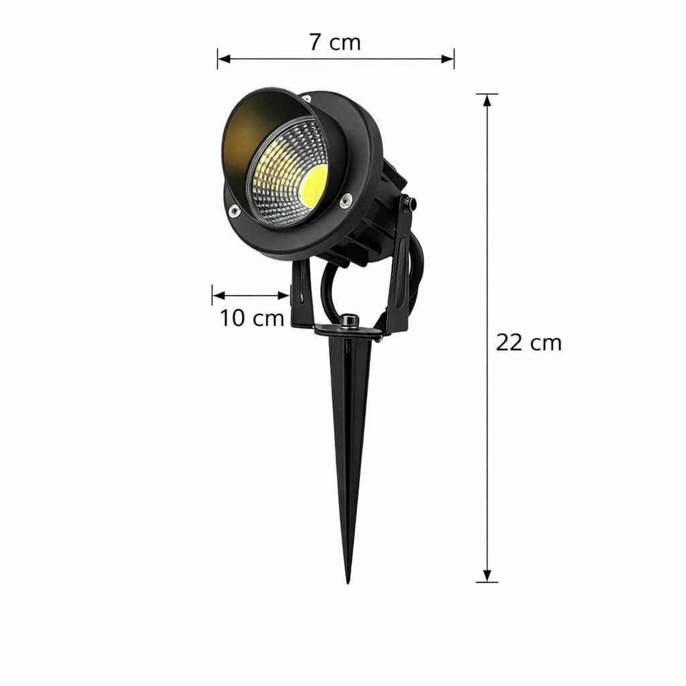 Quantum: GARDEN LIGHT SPIKE 7W Post Light Outdoor Lamp (Black) - Image 4