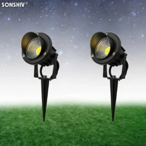 Quantum: GARDEN LIGHT SPIKE 7W Post Light Outdoor Lamp (Black)