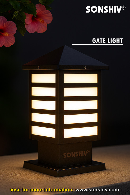 Quantum: GATE LIGHT 12W Gate Light Outdoor Lamp (Grey)