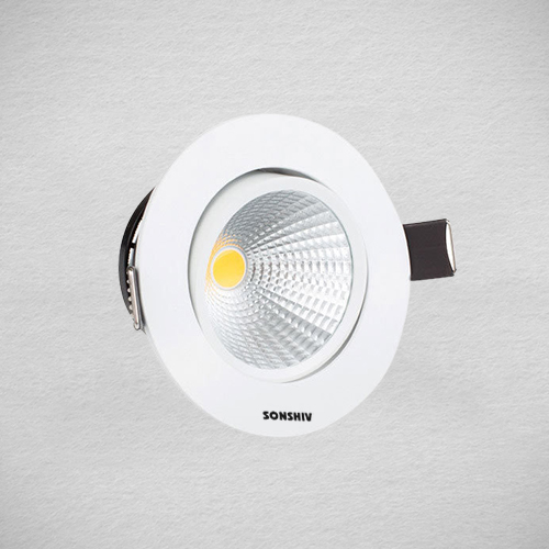 LED COB Spotlight 3W – Recessed Ceiling Spot Light, Adjustable Focus, Compact Design for Accent Lighting, False Ceilings, Showcases & Home Decor (Warm/Cool White)